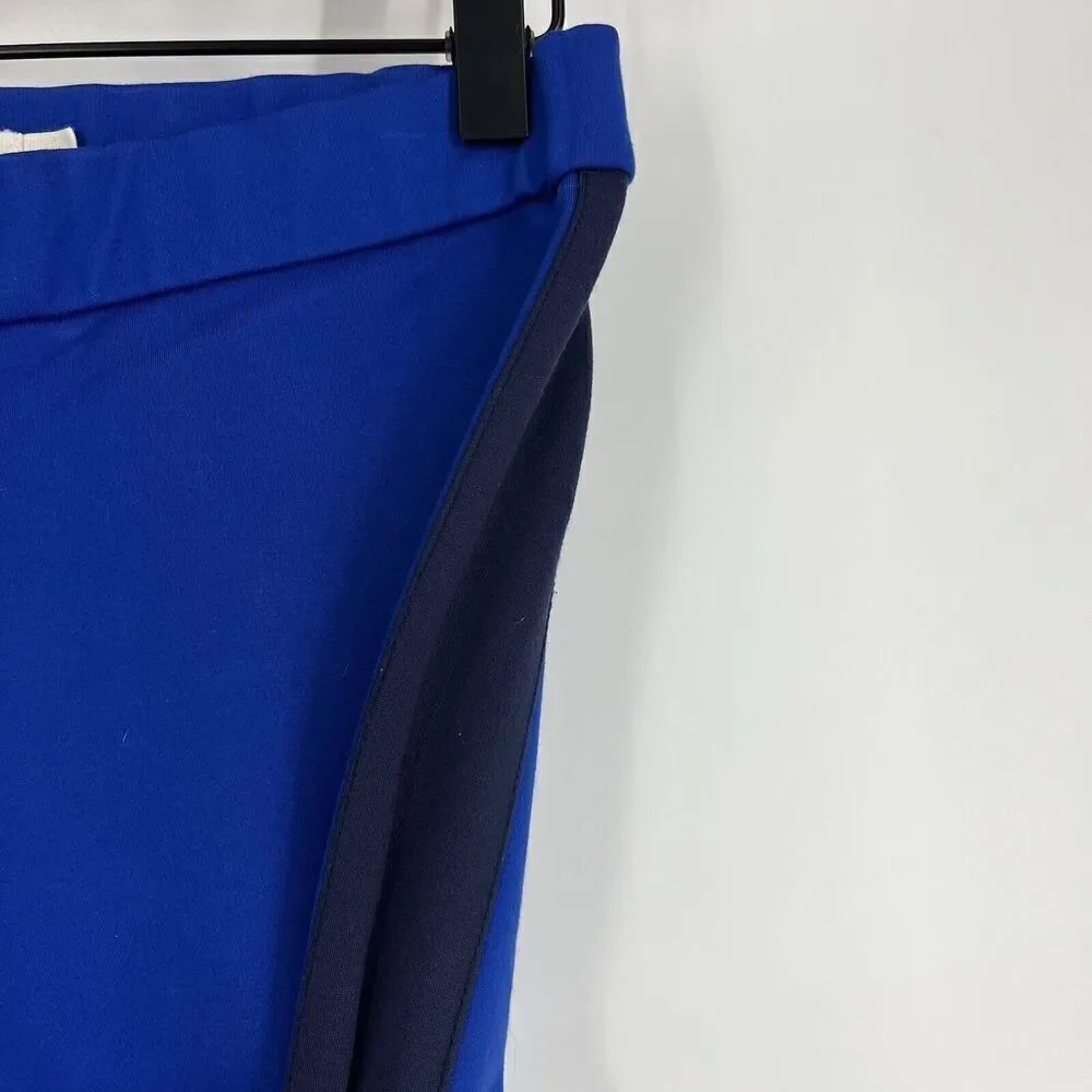 Tory Burch Sport Pants Size Small Women Blue Crop Stretch Pull On Ponte Knit